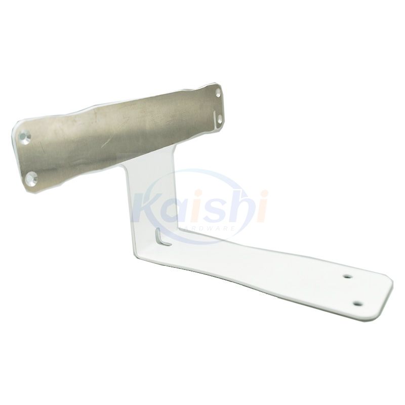 White Spray Metal Stamping Bending Parts Aluminum Bracket Customization